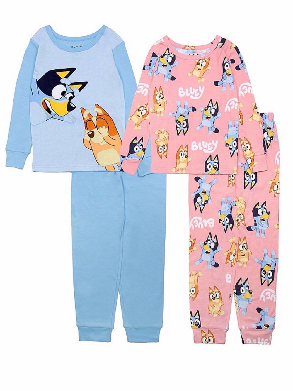 Bluey 4 Piece Pajama Set NWT